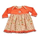 Cloud Mine - Infant Girls Long Sleeve Baby Doll Dress, Coral, Light Pink (Size 9Months)