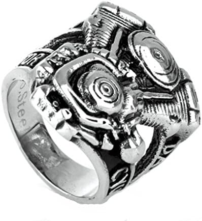 Vmculb Fashion Jewelry Stainless Steel Ring for His Rock Silver Harley-Davidson Men's Rings