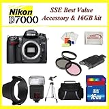 Nikon D7000 16.2mp Dx-format Cmos Digital SLR with 3.0-inch LCD (Black) wit ....