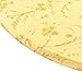 Miles Kimball Floral Swirl Vinyl Elasticized Table Cover, 45 - 56 Inch Dia Round, Yellow
