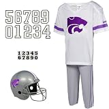 NCAA Kansas State Wildcats Youth White-Silver Deluxe Team Uniform Set (Small)
