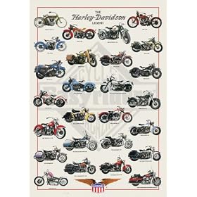 Harley Davidson Motorcycles Poster - Laminated