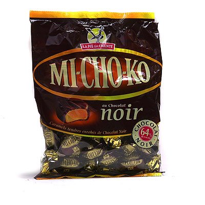 La Pie qui Chante MICHOKO Dark Chocolate Wrapped Caramels Toffee Candy - 3.5 oz by La Pie quie Chante