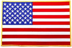 Large American Flag Embroidered Patch USA United States of America Iron-On Patriotic Emblem