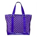 NYC by Perlina Satin Quilted Tote - Purple