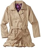 Pink Platinum Girls 7-16 Solid Trench Coat