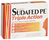 Search : SUDAFED PE TRIPLE ACTION CAPLET 24CT, 0.08 Boxes (Pack of 2)