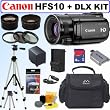 Canon VIXIA HFS10 HD Dual Flash Memory Camcorder + Deluxe Value Accessory Kit