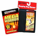 Grabber Warmers Grabber Fleece Sleeping Bag Warmer- Black with Free Grabber 12+ Hour Mega Warmer (Pack of 4)