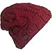 Turtle Fur - Women's Norita Fleece Lined Hand Knit Slouchy Beanie, Garnet