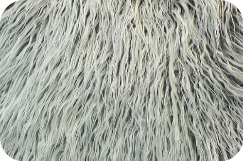 Gray Frost Mongolian Faux Fur Extra Large size 36" X 30" Photo Prop