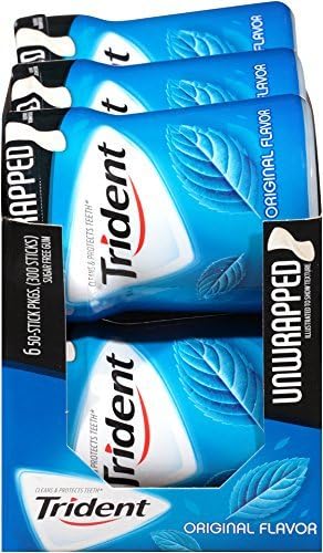 Trident Unwrapped Original Flavor (Pack of 6) by Trident Unwrapped