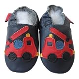 Weiche Leder Baby-Schuhe “Feuerwehrwagen” 12-18 monate