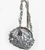 NEW AUTHENTIC COACH POPPY SMALL OCCASION PARTY EVENING BAG (Silver/Gunmetal) Limited Edition