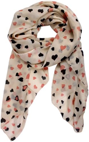 niceeshop(TM) Sweet Love Heart Dots Printing Chiffon Shawl Scarf Wrap Stole Muffler