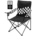MP3 Black Checker Flag Folding Chair