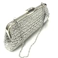 Shiny,Metallic,Silver,Prom,Evening,Wedding,Clutch,Bags