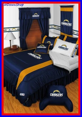 San Diego Chargers 4Pc SL Twin Comforter/Sheets Bed Set