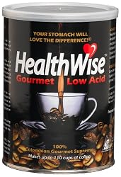 HealthWise 100% Colombian Supremo, Low Acid Ground Coffee, 12-Ounce Cans (Pack of 3)
