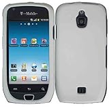 White Rubberized Hard Case Cover for Samsung Exhibit 4G T759