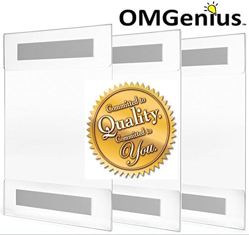 Acrylic Picture Frame/ Sign Holder + Strong Adhesive Strips, Easy Installation (Vertical/Horizontal), 8.5" X 11" 3 Pack No Drilling