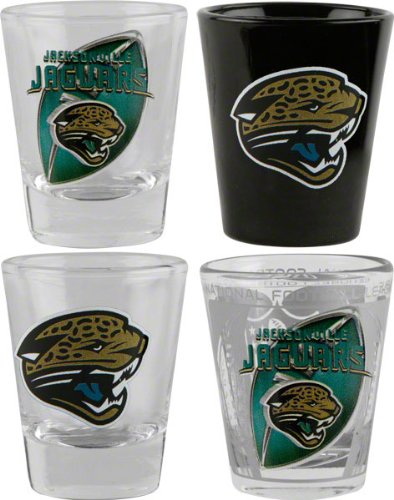Jacksonville Jaguars 3D Logo Shot Glass Set