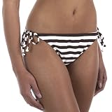 Mossimo Black: Stripe Side-Tie Swim Bottoms - Brown