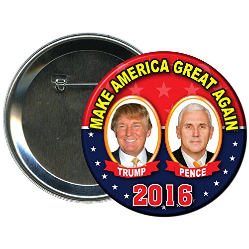 Donald Trump and Mike Pence Round 2016 Campaign Button 2