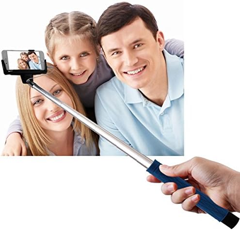 Cable Take Pole,WISE Selfie Handheld Stick Monopod with Shutter Remote Control Shaft For for iPhone 6 4.7 inch Plus 5.5 inch iPhone 4/4s, iPhone 5/5s/5c, Samsung Galaxy S4 S5 Note 3 Note 4, Blackberry, HTC, Sony, LG, Compatble with IOS 5.0/ Android 4.0 or Above System (Blue)