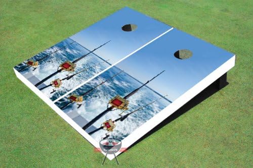 Gone Fishing Theme Corn Hole Boards Cornhole Game Set