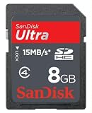 SanDisk SDSDRH-008G-A11 Ultra II 8GB/15MB SDHC Card (Black)