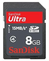 SanDisk SDSDRH-008G-A11 Ultra 8GB/15MB SDHC Card (Black)
