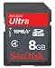 SanDisk SDSDRH-008G-A11 Ultra II 8GB/15MB SDHC Card (Black)