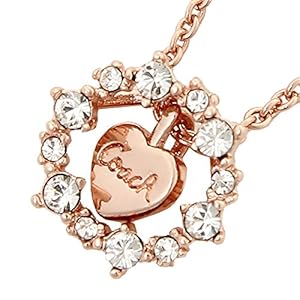 (コーチ) COACH コーチ ネックレス レディース COACH 99572 RSCLE パヴェサークルハート コンバーチブル ペンダント ローズゴールド/クリア[並行輸入品]