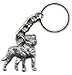 American Bulldog Dog Fine Pewter Keychain Key Chain Ring
