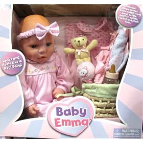Baby Emma - Realistic Baby Doll with Accessory Basket