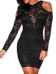 Sheath Polyester/Spandex Open-Back Lace Embroidered Bodycon Dress/Mini Dress 