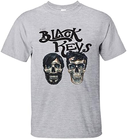 SKKE Men's 2015 The Black Keys Patrick Carney Dan Auerbach Music Band T-Shiirt grey M