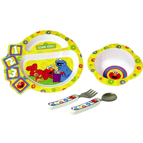 Baby: The First Years Sesame Street 4 Piece Feeding Set