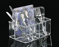 US Acrylic Large Flatware/Napkin Caddy