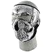 ZANheadgear Neoprene Skull Face Mask (Black/White)