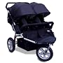 Tike Tech Double City X3 Swivel Stroller, Classic Black