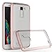 For LG K10 Case , Ikevan New Premium TPU + Acrylic Crystal Clear Cover Protective Case For LG K10 (Rose Gold)