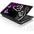 LSS 15 15.6 inch Laptop Notebook Skin Sticker Cover Art Decal Fits 13.3" 14" 15.6" 16" HP Dell Lenovo Apple Asus Acer Compaq (Free 2 Wrist Pad Included) Butterfly Heart Floral