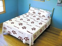 Texas A&M - White Sheet Set - Big 12 Conference