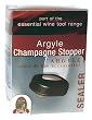 Argyle Wine Tools:  Champagne Stopper, Black & Chrome