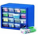 Akro-Mils 10716 CFT 16-Drawer Plastic Parts Storage Hardware and Craft Cabinet, 10-1... by Akro-Mils
