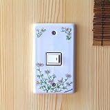 カモミールスイッチプレート 1穴　　　専用ネジ2本付き スイッチカバー コンセントプレート コンセントカバー 陶器製 リフォーム 簡単交換 DIY