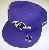 Baltimore Ravens Flat Bill Structured Fitted Reebok Hat Size 8