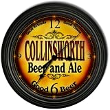 COLLINSWORTH 'S Beer and Ale Cascading Pub Wall Clock